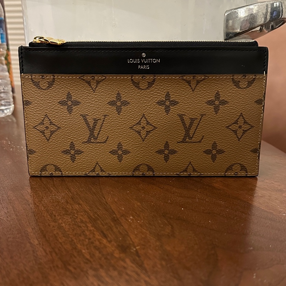 Louis Vuitton Men's Wallet - Black and Tan Monogram